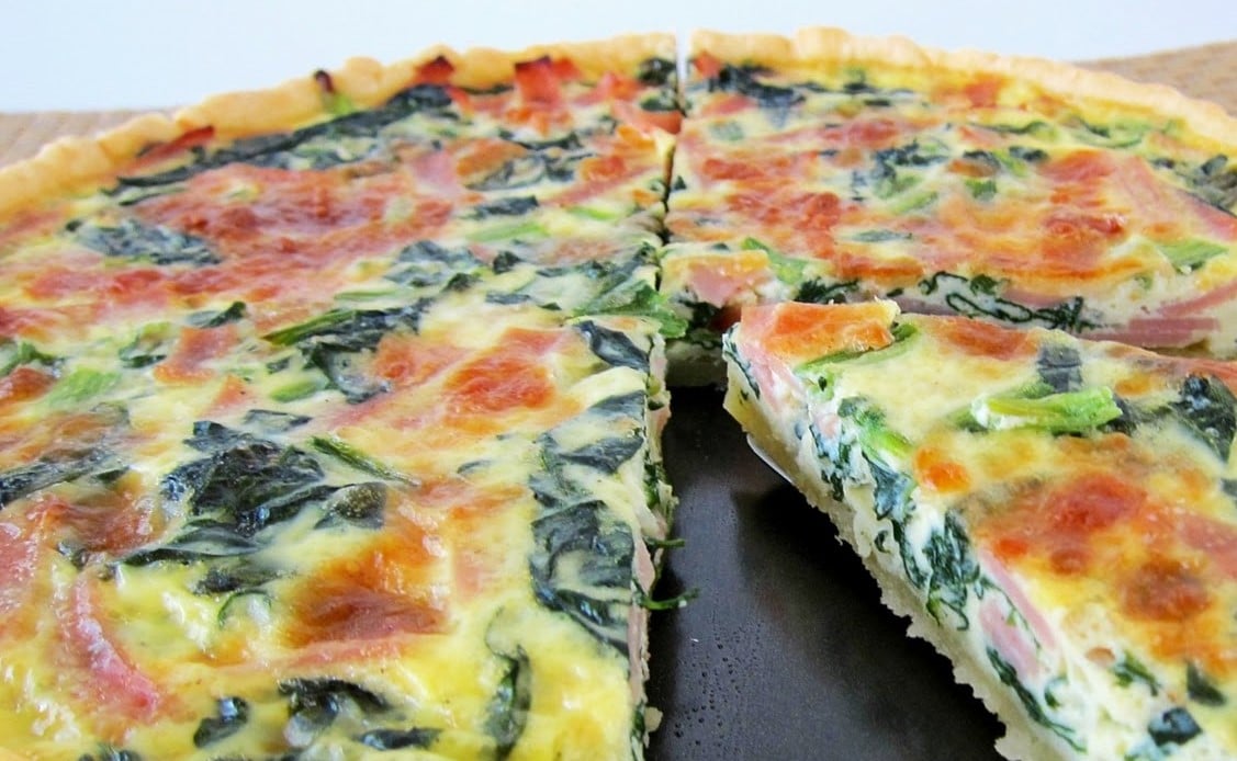 Ham & Spinach Quiche-Easter